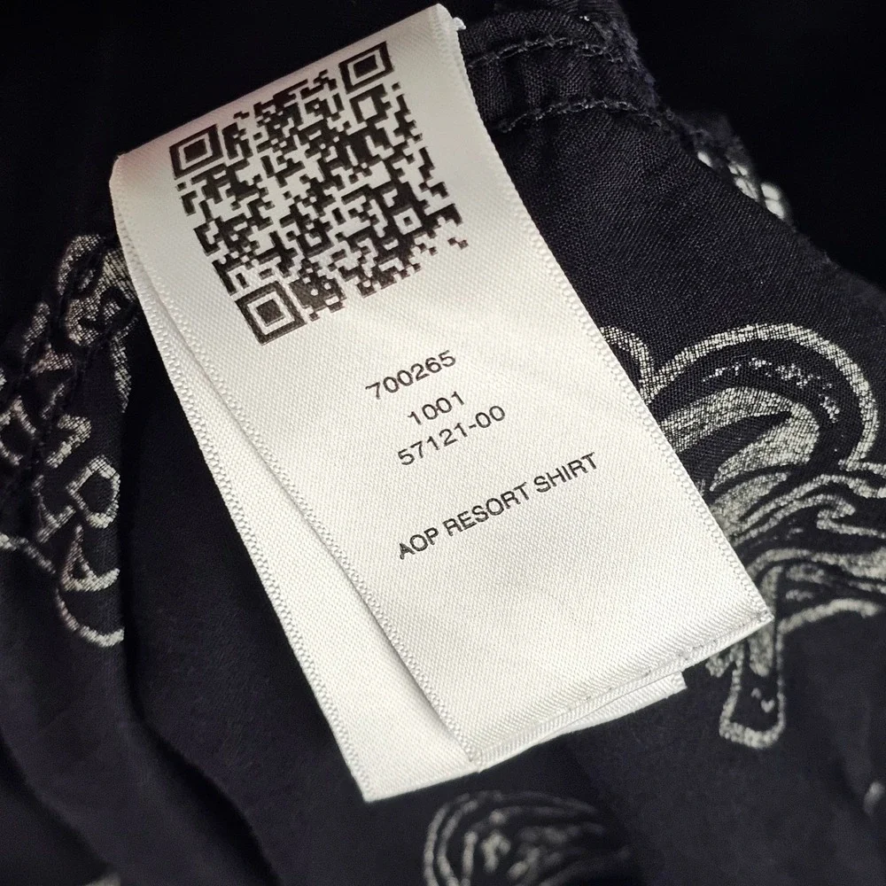 True Religion Button Up Mens 3XL Black Buddha Brand Graphic AOP Resort Shirt